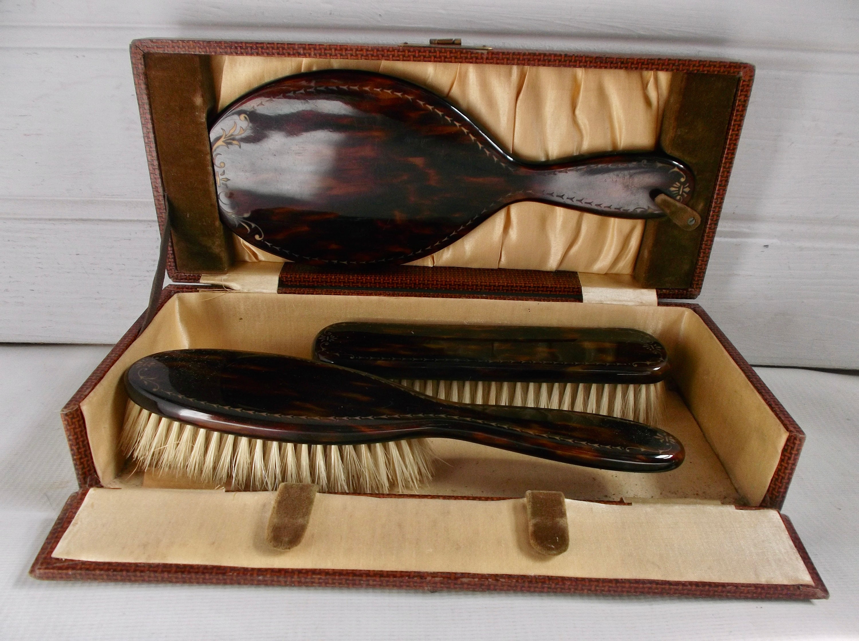 英国製 1923年 アンティーク エボニー×シルバー ブラシ セット Antique ebony brush - Etsy 日本