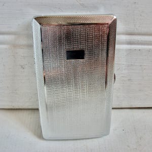 Vintage Mosda MCM Metal Cigarette Case with Lighter or Matchbook Holder