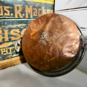 Antique French Vintage Copper Pan with Handles