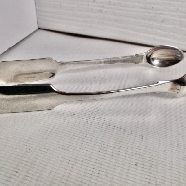 Antique English Large Silver Sugar Tongs High Tea Decor