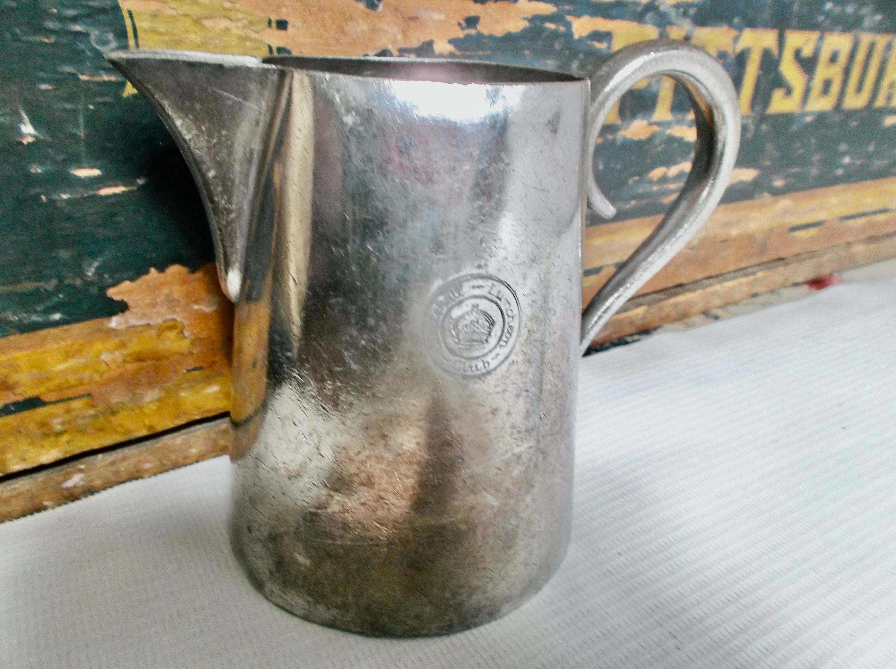 Vintage English Elkington Silver Pitcher Whitehall Luncheon Club Creamer Jug