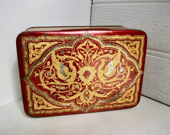 Antique Ornate Victorian Edwardian Phoenix Tin Chest