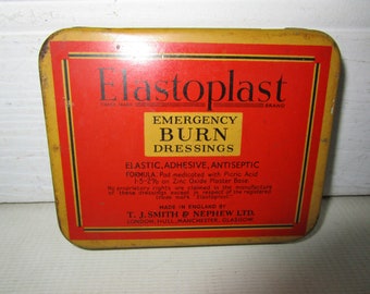 Vintage MCM Elastoplast Metal Tin