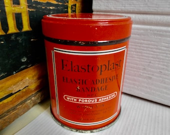 English Elastoplast First Aid Tin Vintage Metal Box