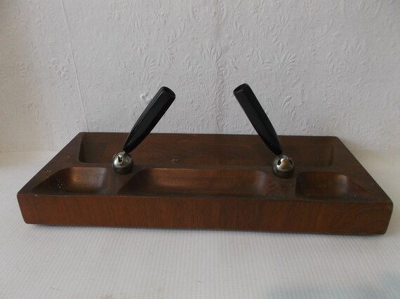 Mid Century Modern Desk Organizer Circa 1960s Vintage Pen Image 0
