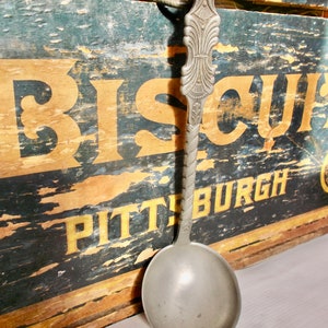 Vintage Norwegian Pewter Ladle Spoon Souvenir of Norway