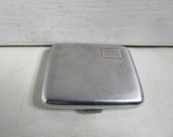 Vintage MCM Chrome Metal Cigarette Case Circa 1950s