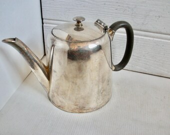 Antique Art Deco Silver Bachelor's Tea or Coffee Pot