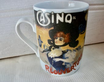 Vintage French Mug Casino de Paris Reouverture
