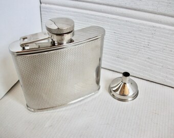 Vintage English Flask and Funnel Set Circa 1980s