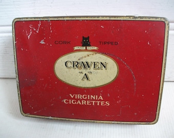 Caixa de cigarros Craven inglesa vintage