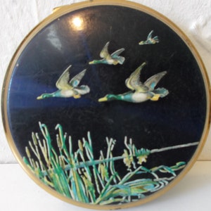 Cipria compatta rotonda Stratton Vintage anni '60 e '70 Flying Ducks