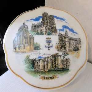 Vintage Reims France Vanity Dressing Table Porcelain Apothecary Pot