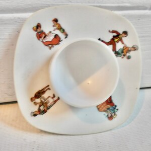 Vintage English MCM Egg Cup and Toast Soldiers Holder