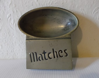 Antiguo cenicero y portacerillas de plata inglés, circa 1867, coleccionable de Tobacciana
