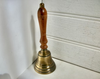 Vintage English Brass School Bell British Souvenir