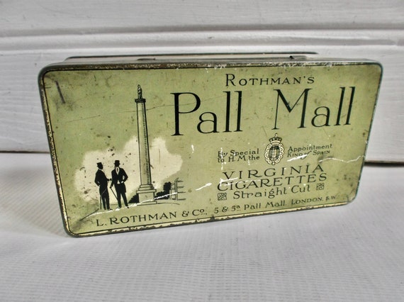 Antiek Rothman's Pall Mall sigarettenblikje van 100 stuks - Etsy Nederland Antiek Rothman'S Pall Mall Sigarettenblikje Van 100 Stuks - Etsy Nederland