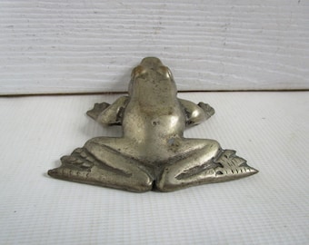 Antique Metal Frog Figurine