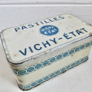 Lata de pastilhas Vichy-Etat francesas antigas