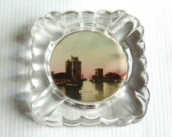 Vintage Art Deco French Souvenir Glass La Rochelle France Dish