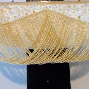 Vintage Gold Beaded Clutch Purse image 4