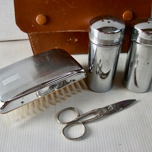 Men&#39;s Vintage Toiletries Grooming Kit English Leather Dopp Set