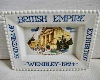 Antique Souvenir of British Empire Exhibition Wembley 1924 Pin Dish