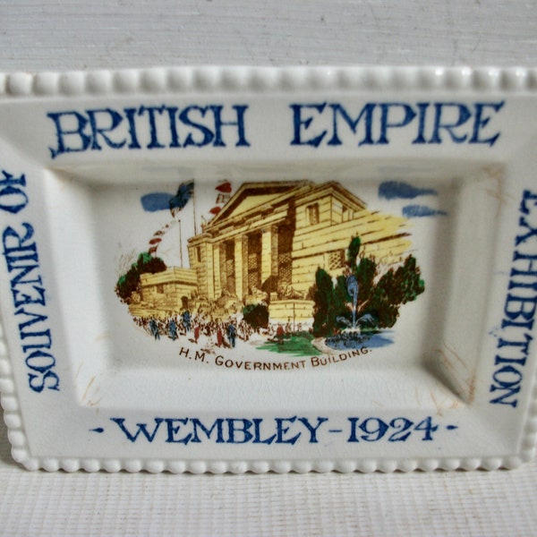 Antique Souvenir of British Empire Exhibition Wembley 1924 Pin Dish