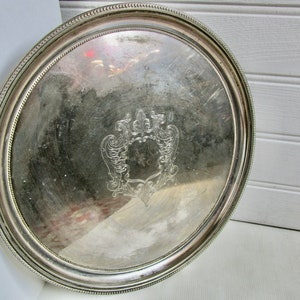 Vintage English Silver Plated Serving Tray Vintage Wedding Decor