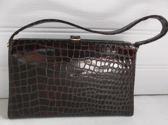 Mock croc purse hotsell