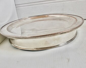 Antique Georgian Silver Plate With Plate Warmer Base Tray Circa 1800s