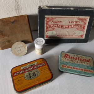 Antique English Apothecary Tins, Boxes and Pharmaceutical Medical Containers Collection