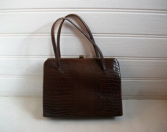 ヴィンテージ イングリッシュ MCM レディース モック クロコレザー
