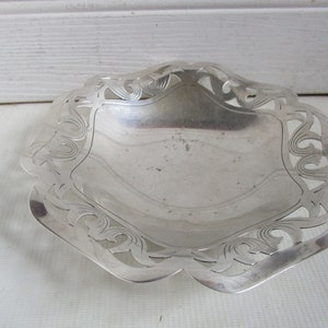 Antique European Silver Plate Bowl Art Nouveau Style Circa 1890s 1900s