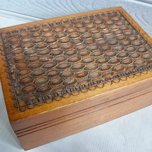 Scatola portagioie in legno decorata vintage da uomo