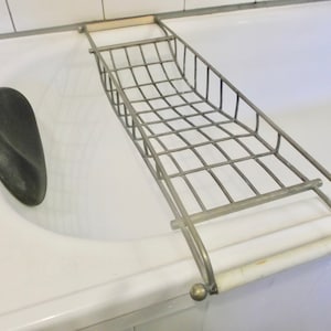 Antique Art Deco Bath Tray Chrome and Bakelite Bath Bridge