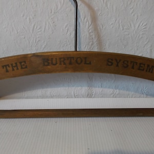 Antique Wooden Hanger The Burtol System Advertising Circa 1900s