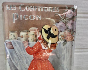 Vintage French Metal Les Confitures Picon Advertising Sign