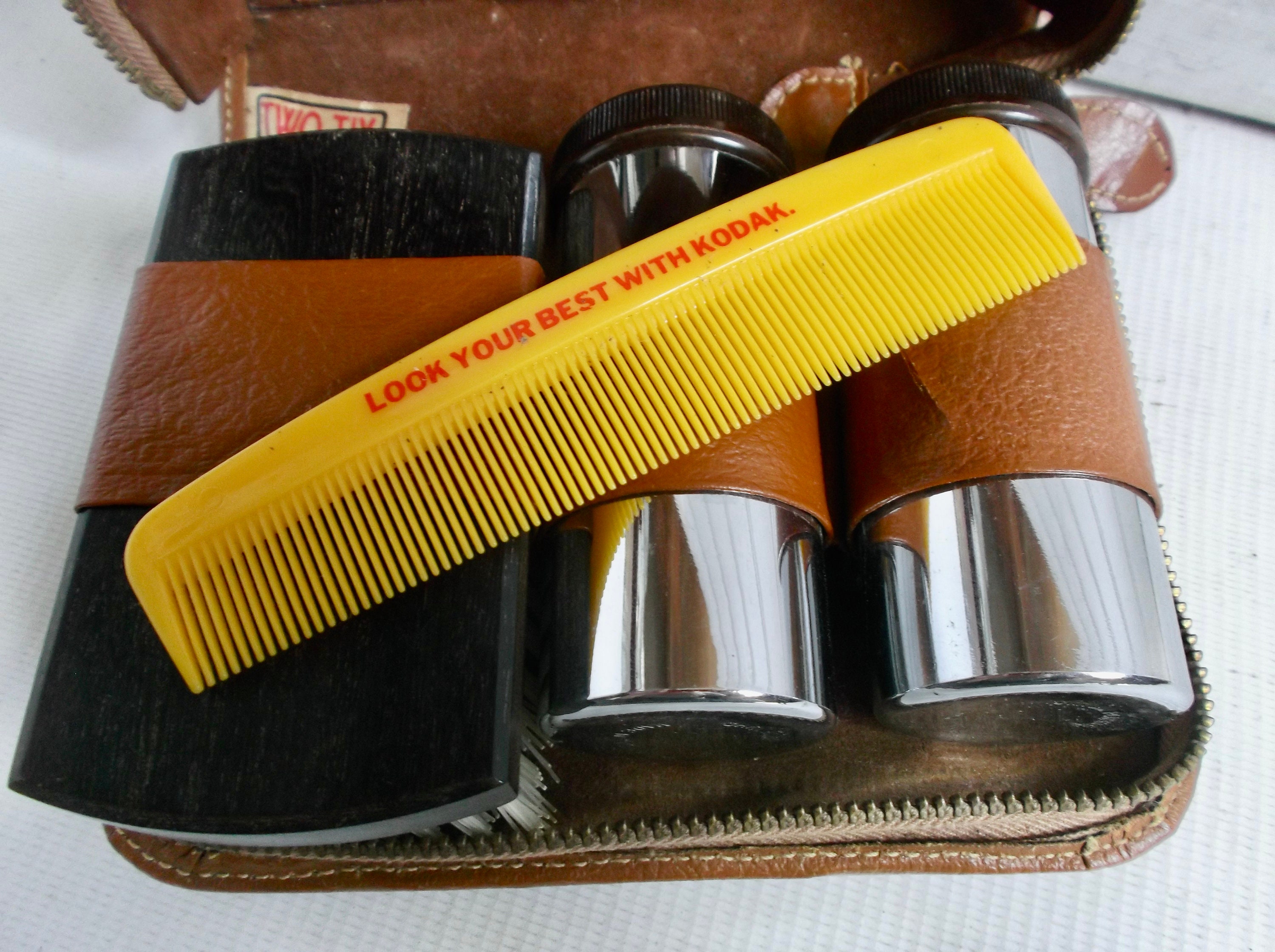 Vintage Mens Art Deco Travel Grooming Toiletries Set English