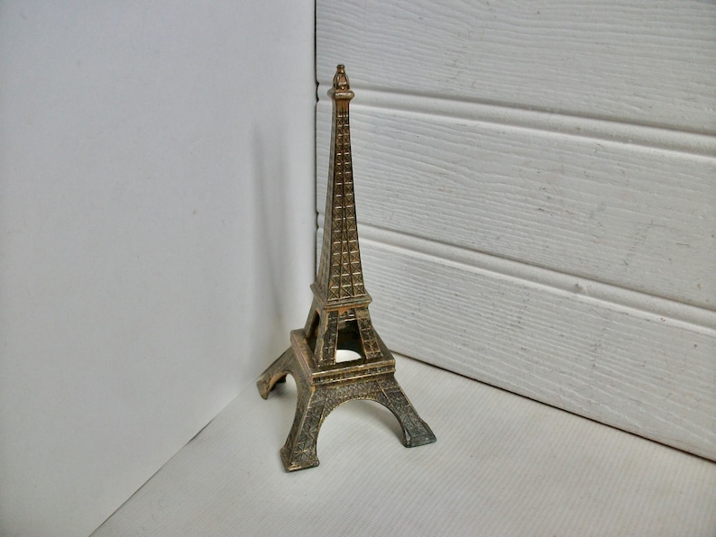 French Souvenir Metal Eiffel Tower Paris France Tour Eiffel Statue image 1