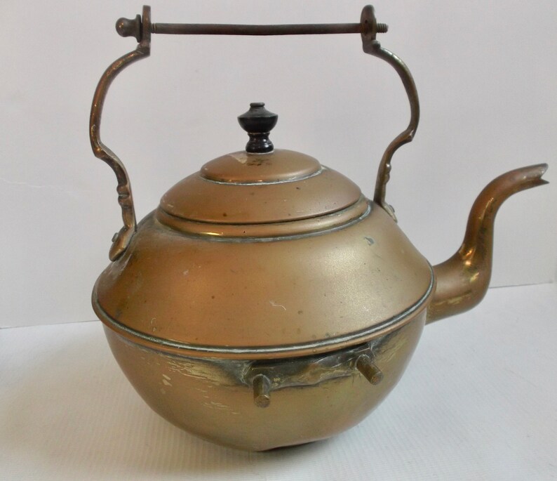 Antique Brass and Copper Tea Pot and Bunsen Burner and Tilt Etsy