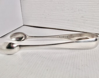 Antique English Large Silver Sugar Tongs High Tea or Wedding Table Decor