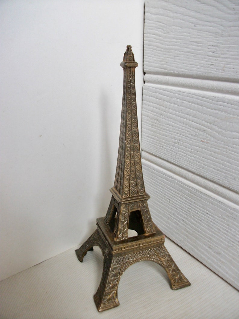 French Souvenir Metal Eiffel Tower Paris France Tour Eiffel Statue image 2