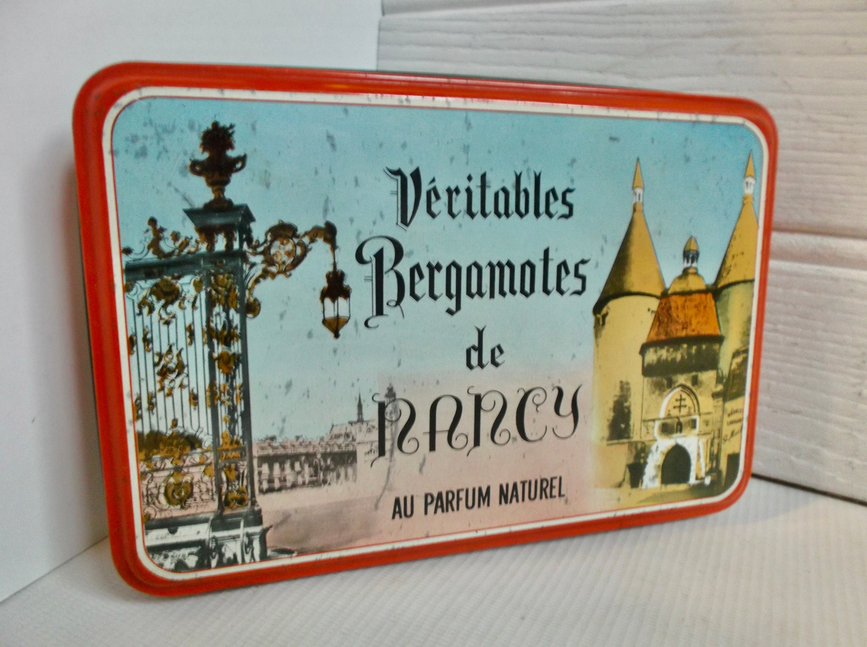 Vintage French Tin Veritables Bergamotes De Nancy Souvenir Metal