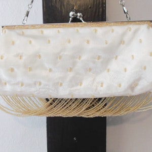 Vintage Gold Beaded Clutch Purse image 5