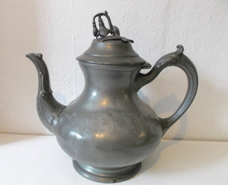 Antique Arts and Crafts Metal Teapot Victorian Edwardian High Etsy