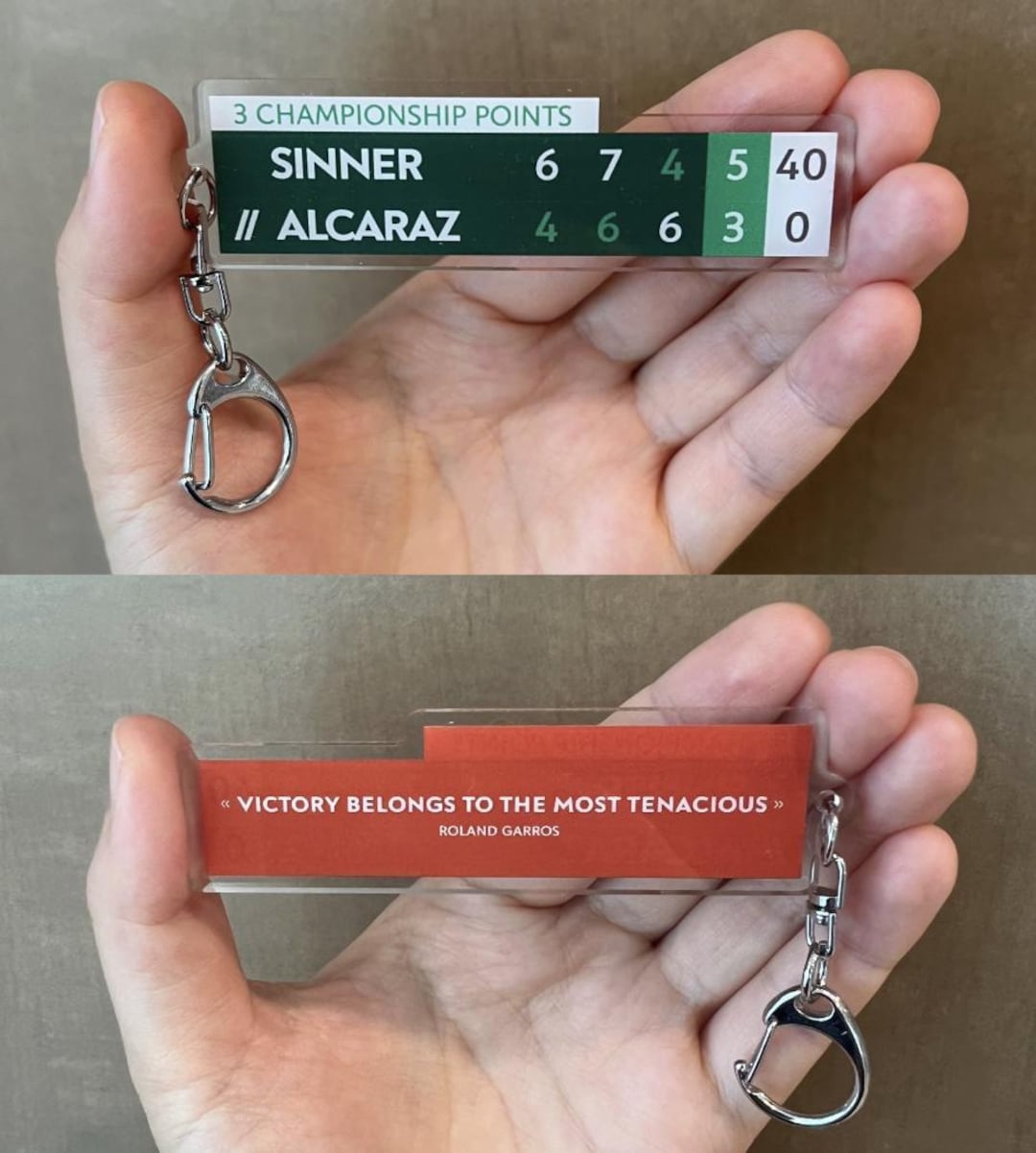 Roland Garros Officiële collectie - Tennis sleutelhanger, Meerkleurig, Eén maat