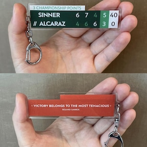 Roland Garros (French Open) 2025 scoreline Sinner vs. Alcaraz Sincaraz keychain