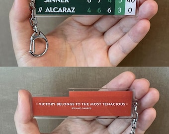 Roland Garros (French Open) 2025 scoreline Sinner vs. Alcaraz Sincaraz keychain