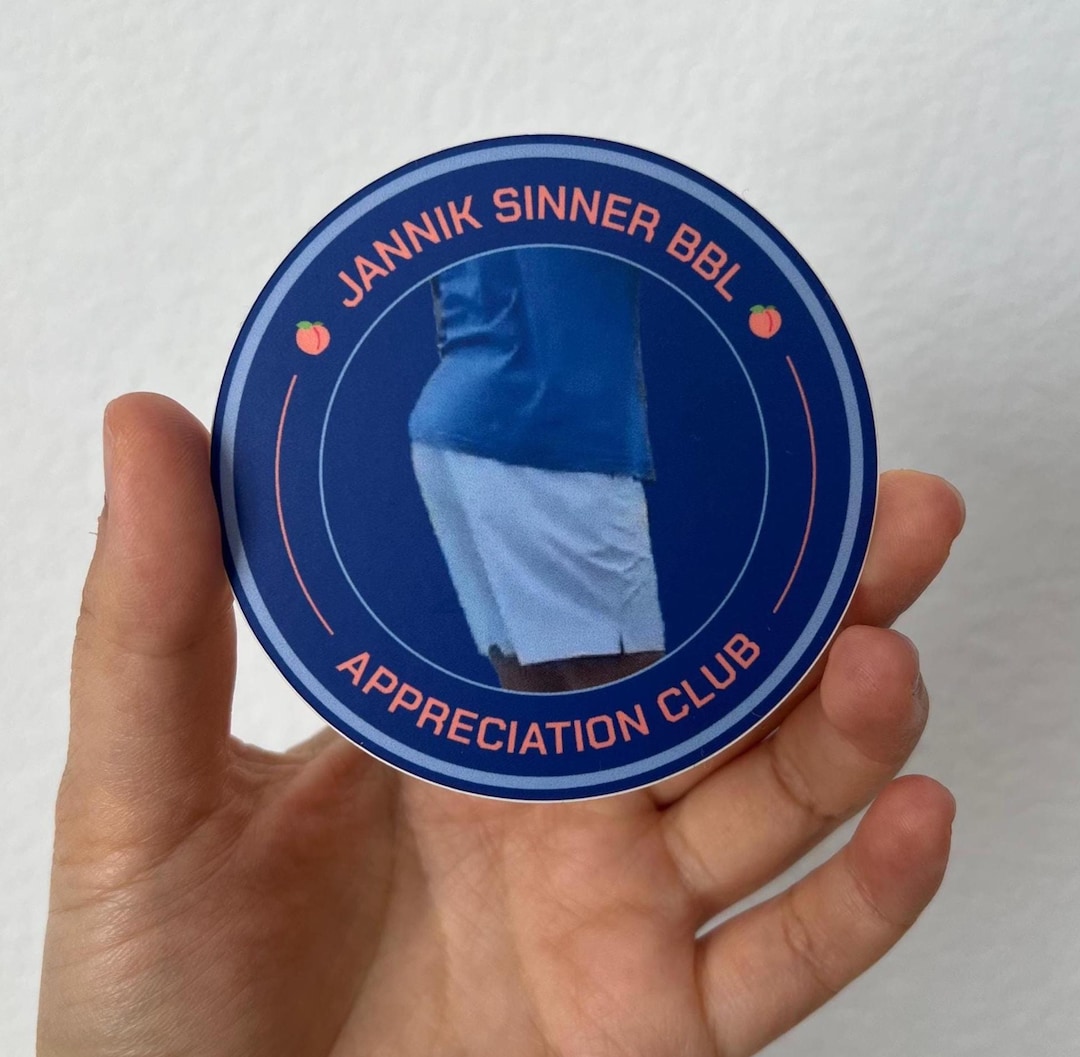 Sinner BBL Meme Tennis Fan Sticker - Etsy
